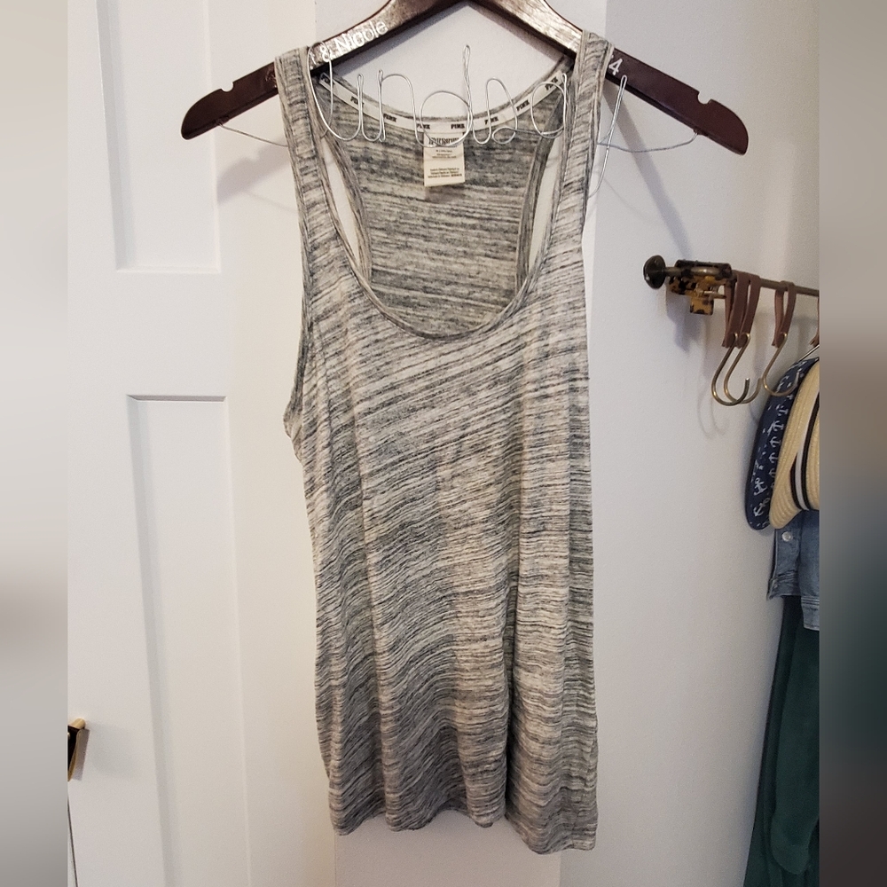 2 PINK tank tops GREY & BLACK